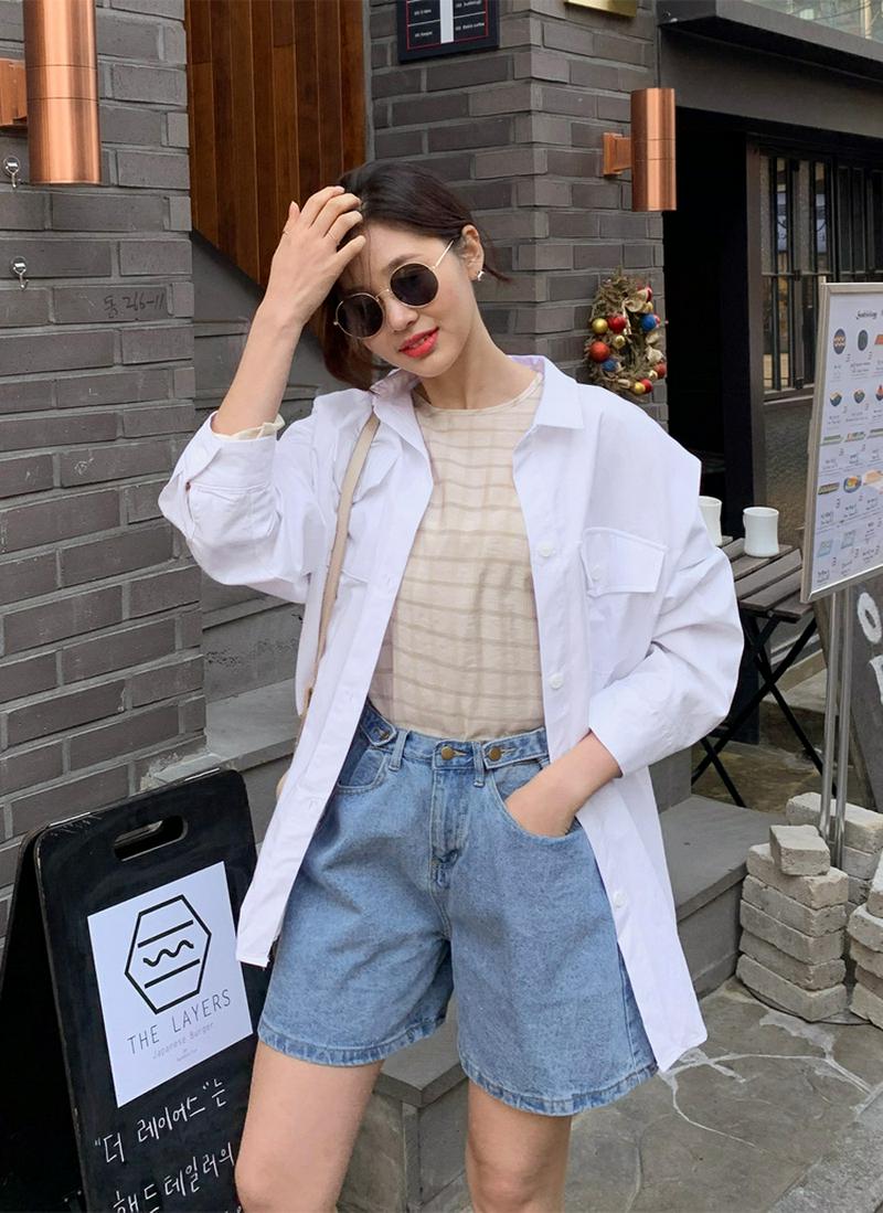 バックタイポケットシャツジャケット・全3色