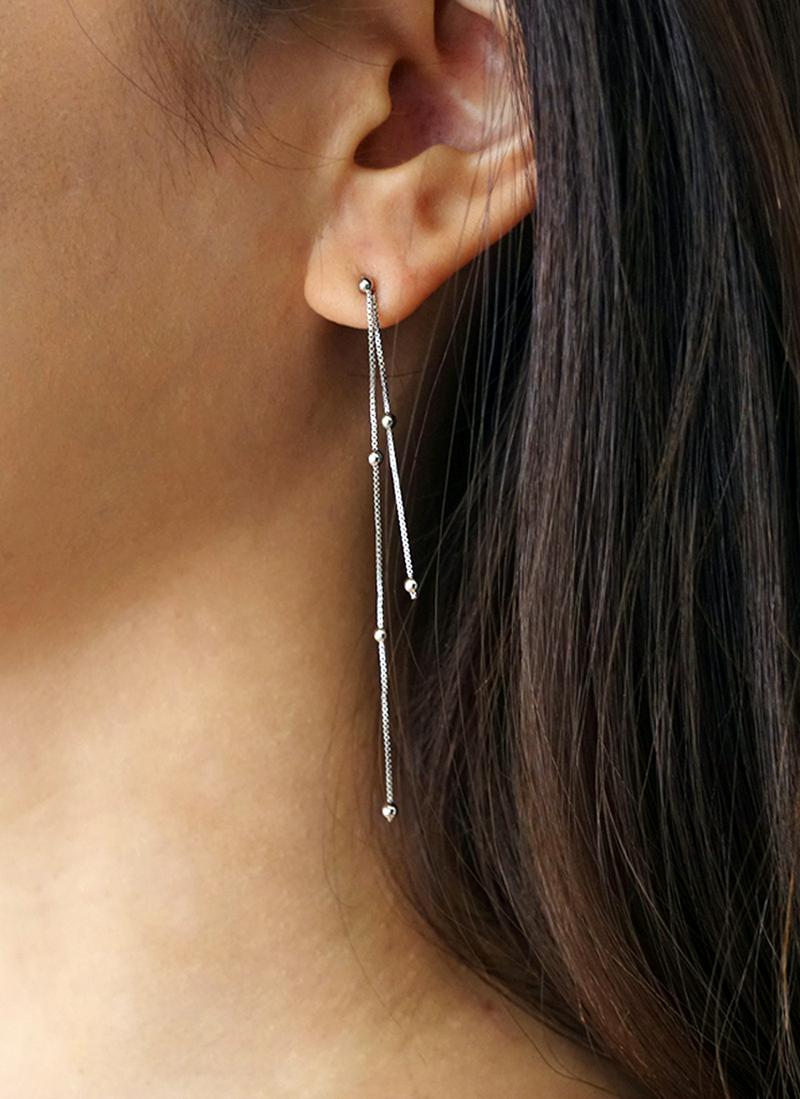 チェーンロングピアス・全2色