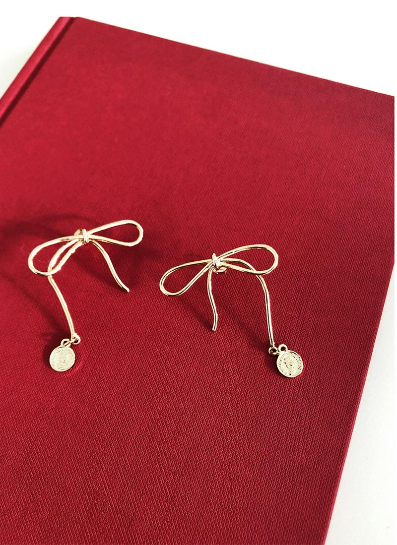 リボンコインピアス・全1色