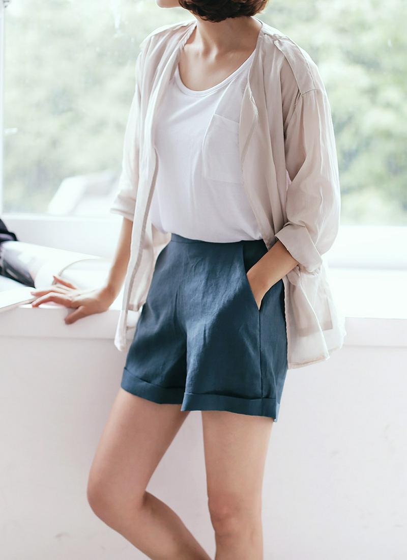 ラウンドネックシースルージャケット・全3色