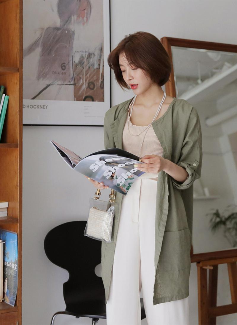 ボタンレスポケットジャケット・全5色