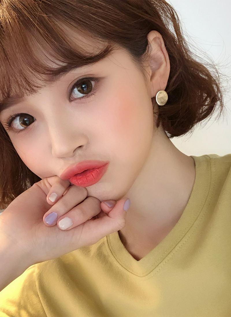 ブラスミニオーバルピアス・全2色