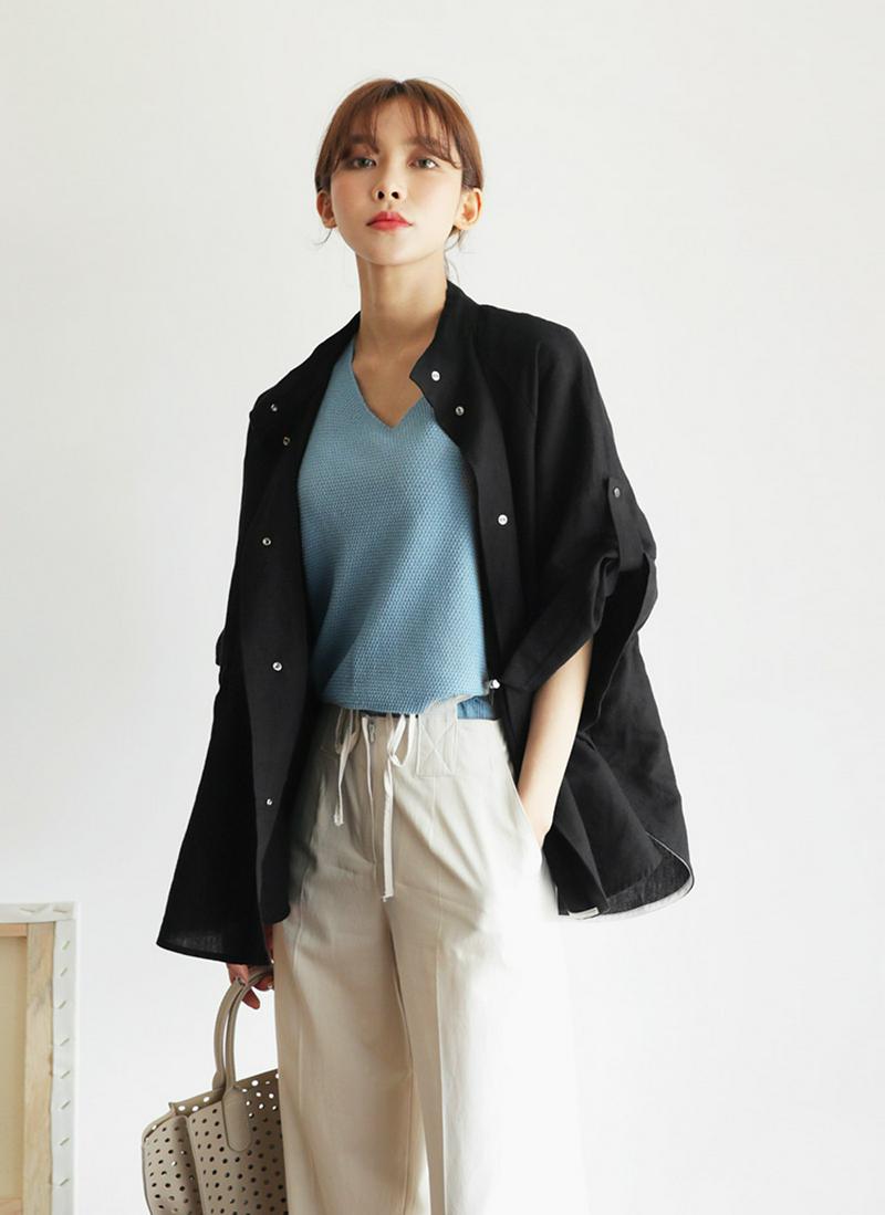 ストリングラグランスリーブジャケット・全2色