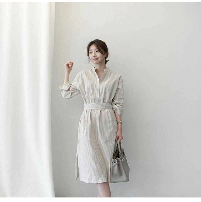 ワンピース レディース シャツワンピース きれいめ ゆったり 膝丈 ミディアム丈 おしゃれ 可愛い メール便 2019春夏新作 