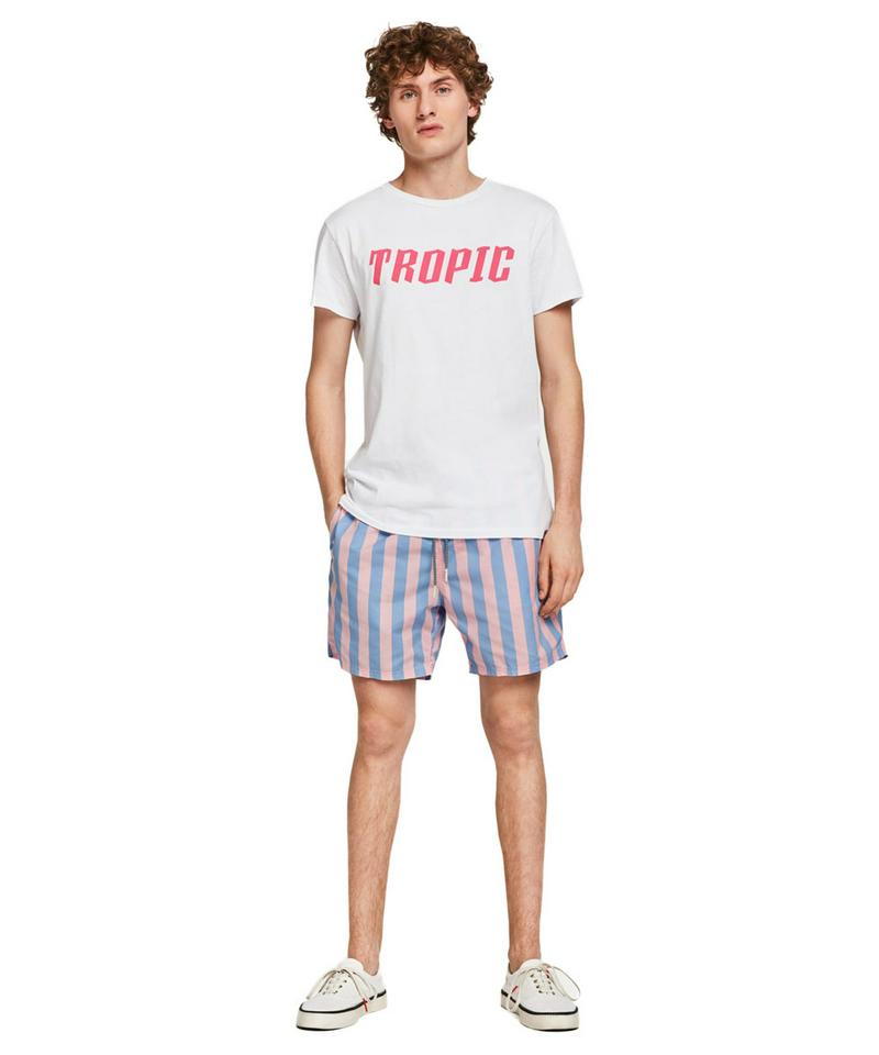 スコッチ&ソーダ 水着 ◆ SCOTCH&SODA Preppy Stripe Swim Shorts ピンク×ブルー 292-