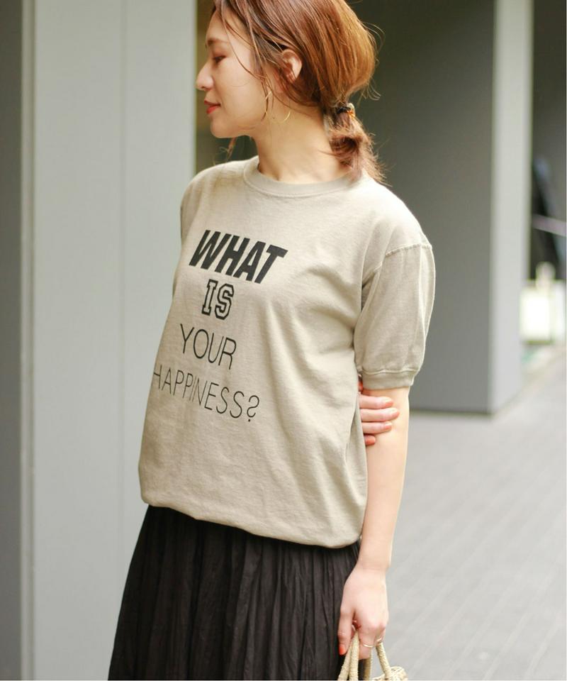 【Goodwear/グッドウェア】C/N S/S TEE HAPPINESS：Tシャツ