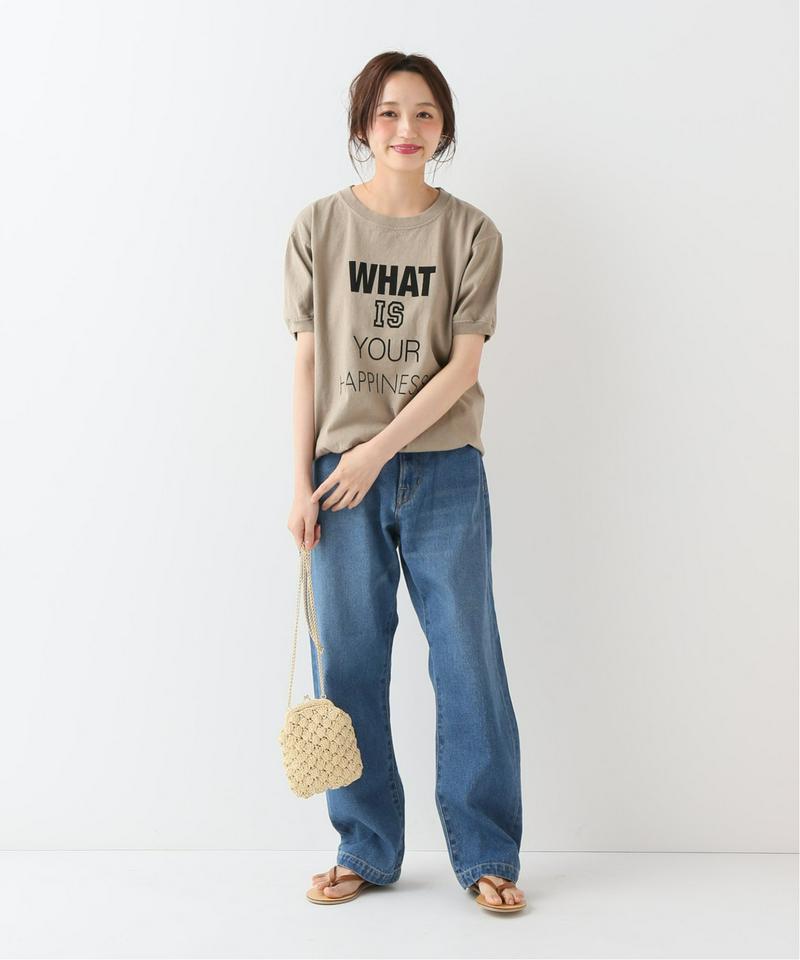 【Goodwear/グッドウェア】C/N S/S TEE HAPPINESS：Tシャツ