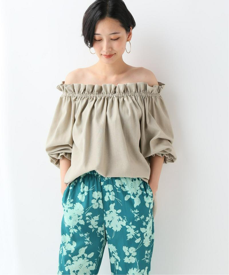 【MACLOVIA SHOP/マクロビアショップ】SHOULDER GATHERED BL：ブラウス