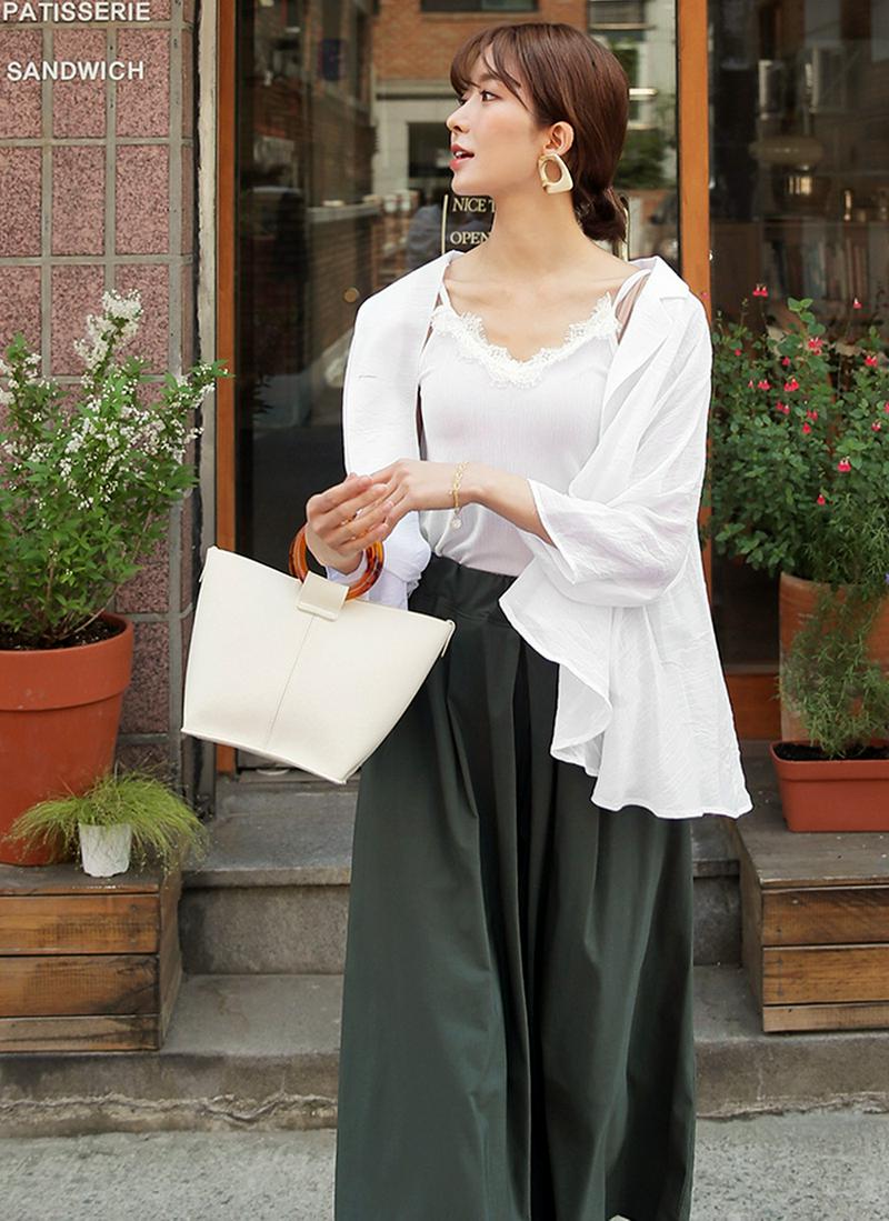 フレアワンボタンショートジャケット・全2色