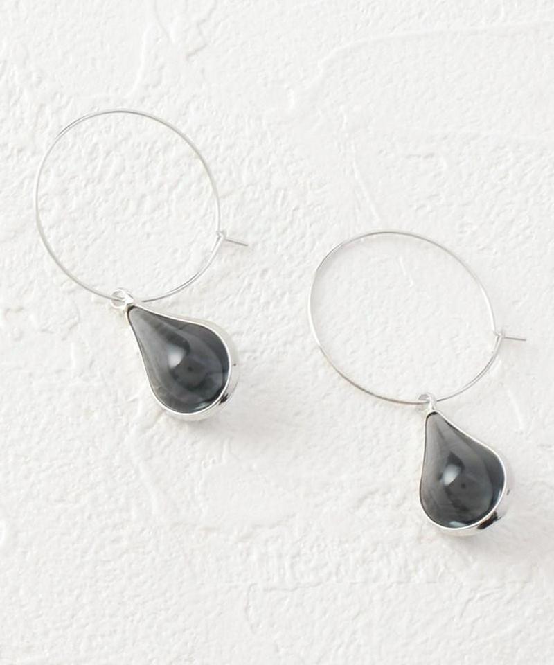ガラスドロップピアス