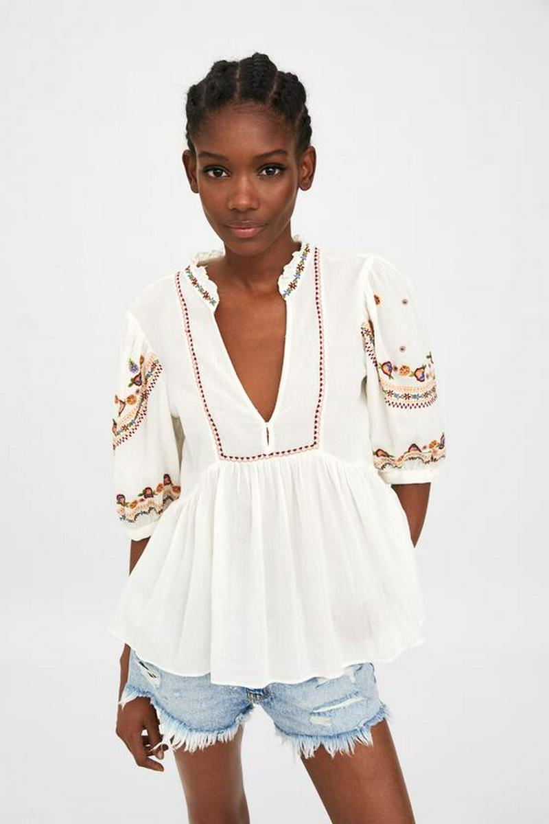 EMBROIDERED TOP