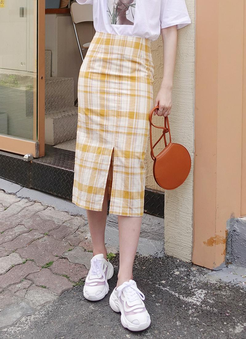 2TYPEスリットリネンスカート・全6色