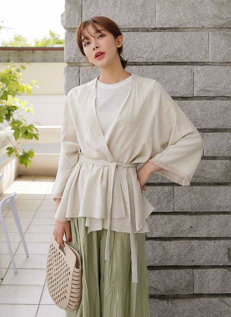 ストラップSETフリンジオープンジャケット・全2色