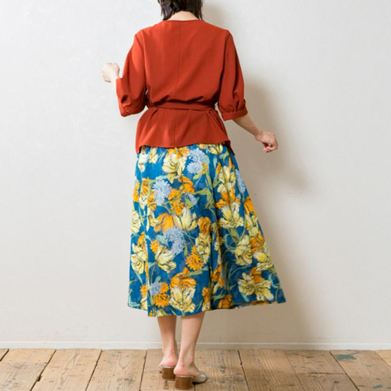 ウエストリボンブラウス