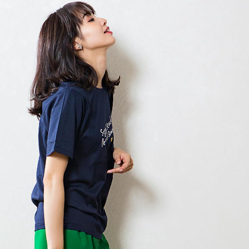 Song!Rock!Peace!Star!T. 送料無料 レディース トップス Tシャツ 半袖 星 綿100% 春夏