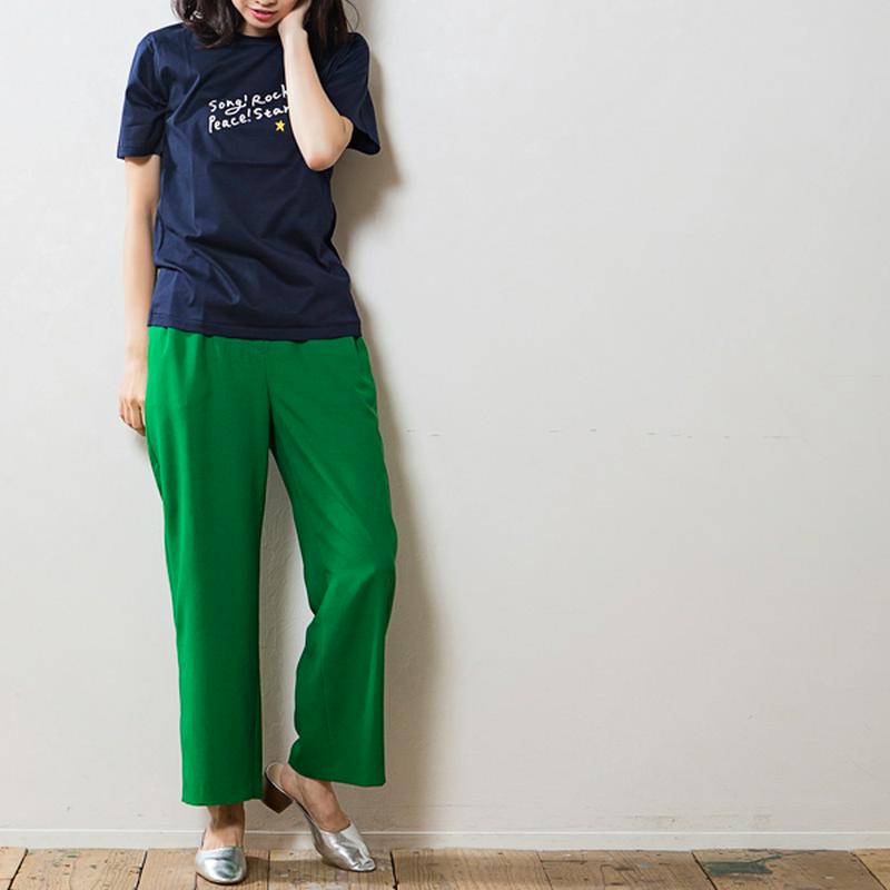 Song!Rock!Peace!Star!T. 送料無料 レディース トップス Tシャツ 半袖 星 綿100% 春夏