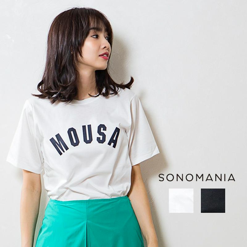 オーバーシルエットが可愛いMOUSAロゴTシャツ