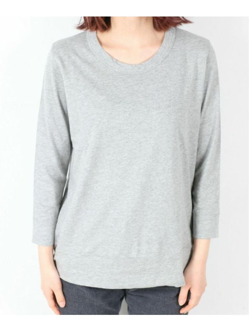 harmonie -OrganicCotton-(アルモニ オーガニックコットン)ふんわり天竺切替8分袖プルオーバー（harmonie）