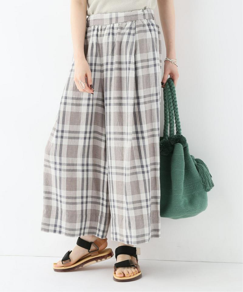 レーヨンアサクロップドワイドパンツ