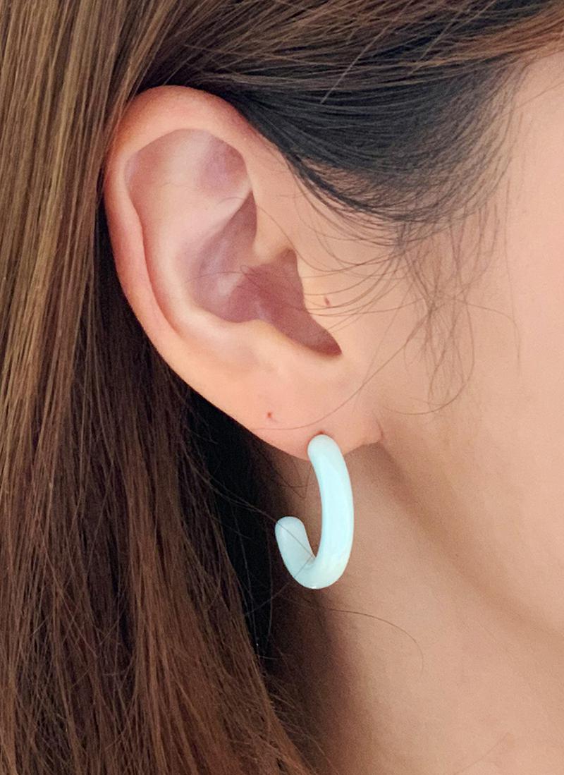 パステルハーフサークルピアス・全4色