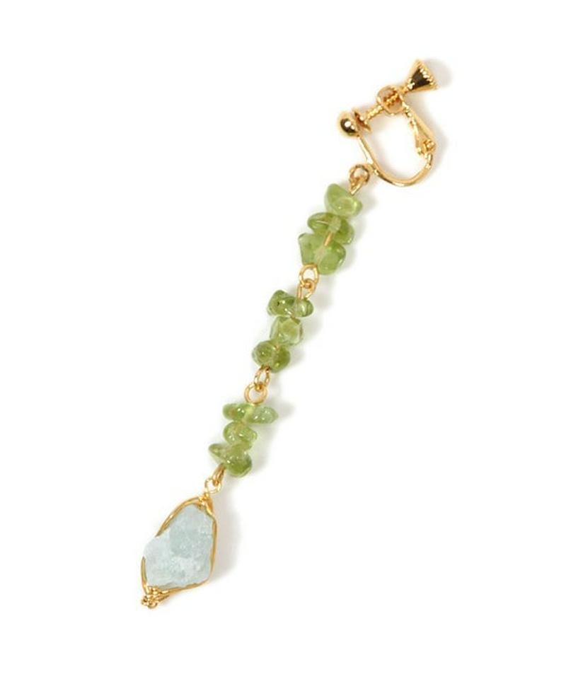 サザレペリドット×アクアマリンイヤリング