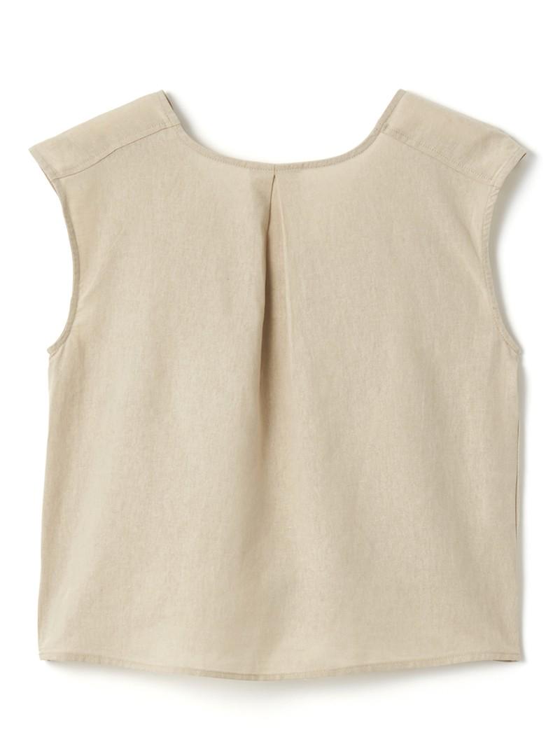 タック入りフレンチスリーブブラウス