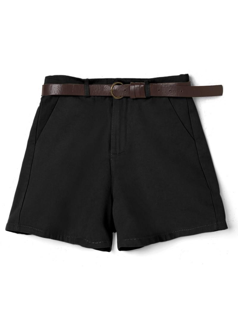 ベルト付きショートパンツ