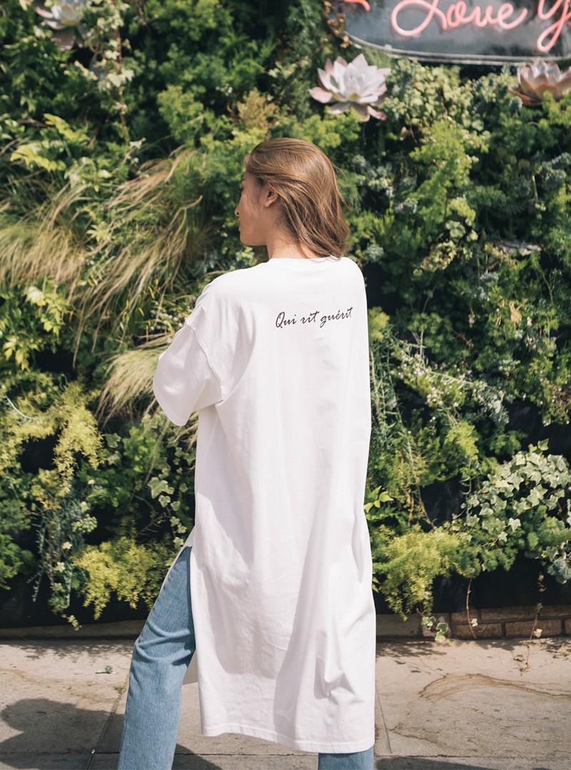 バックロゴ入りルーズＴシャツワンピース