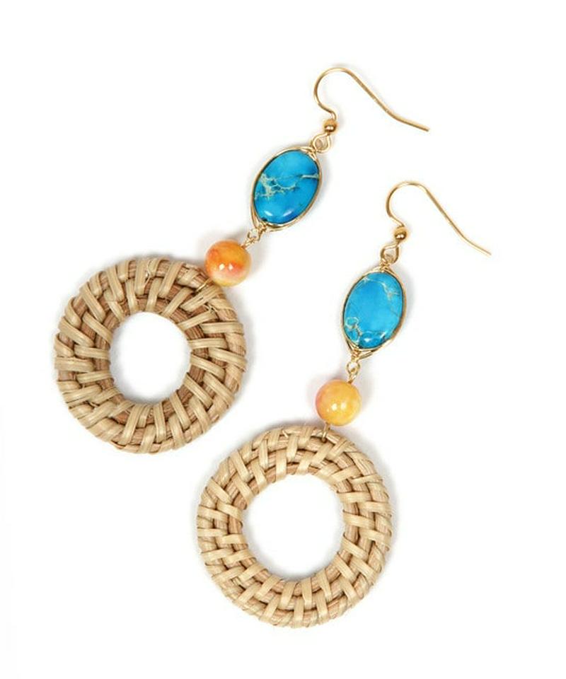 K14GF ジャスパー×ラタンピアス