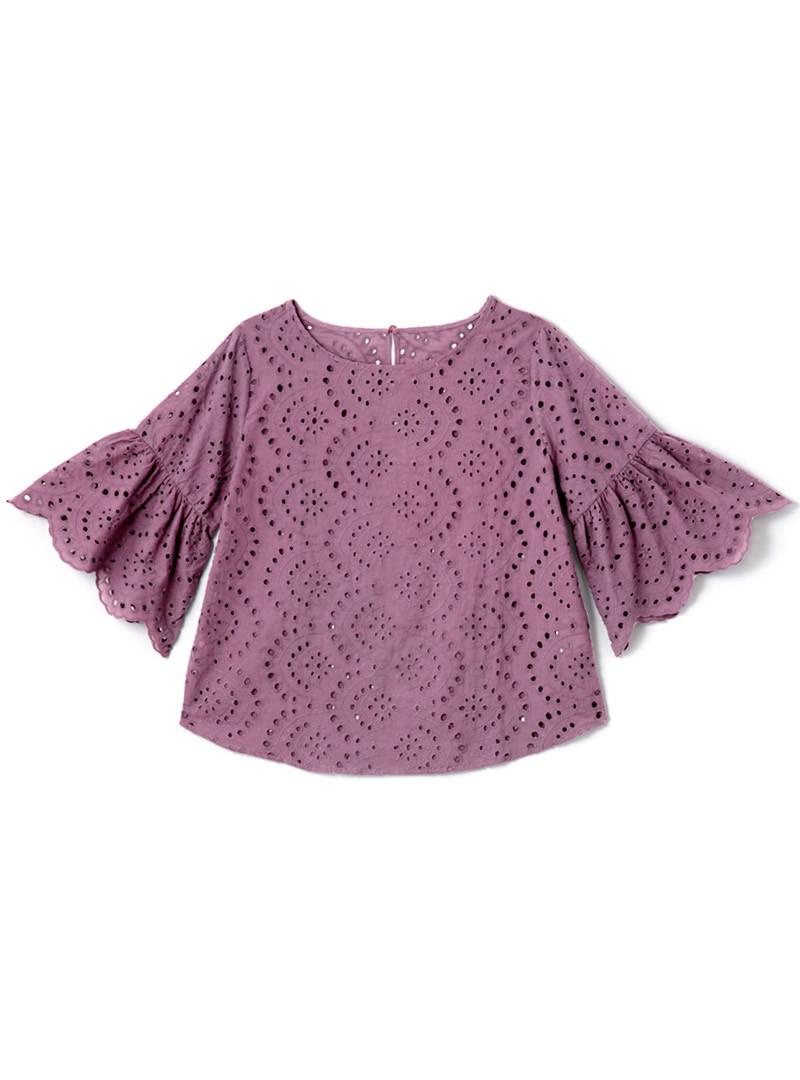 刺繍レースブラウス