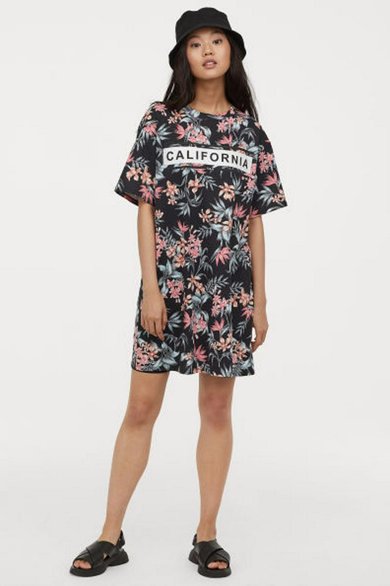 パターンTシャツワンピース