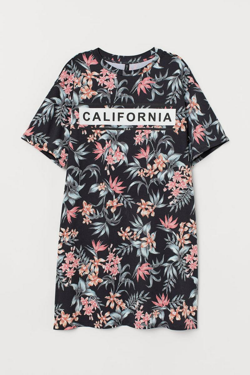 パターンTシャツワンピース