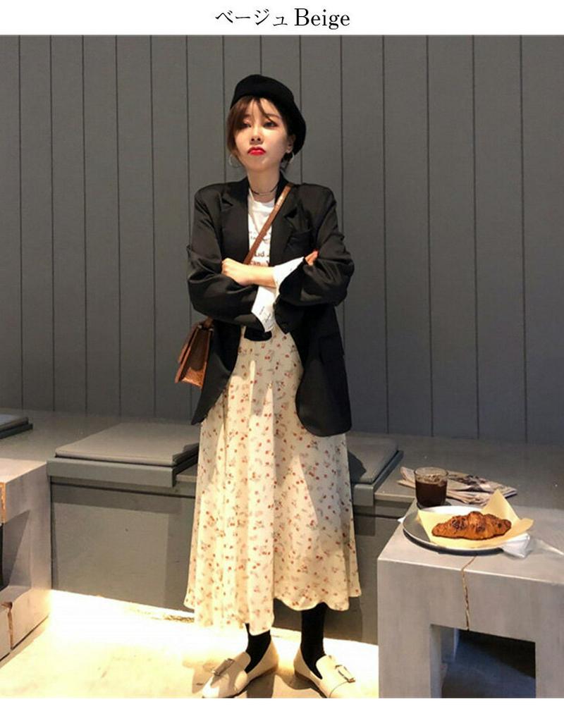 スカート ロング レディース マキシ丈 ロングスカート ボトムス 花柄 小花柄 膝下丈 楽ちん おしゃれ 可愛い 2019春夏新