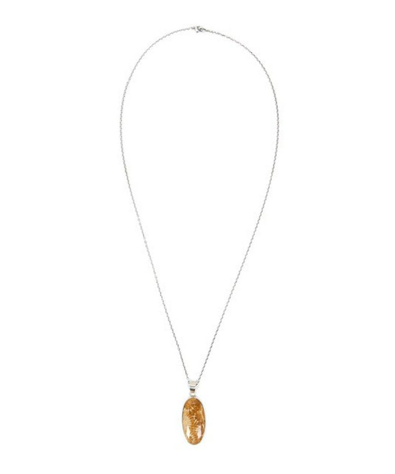 【フランス買付】フォッシルコーラル×シルバー925ネックレス