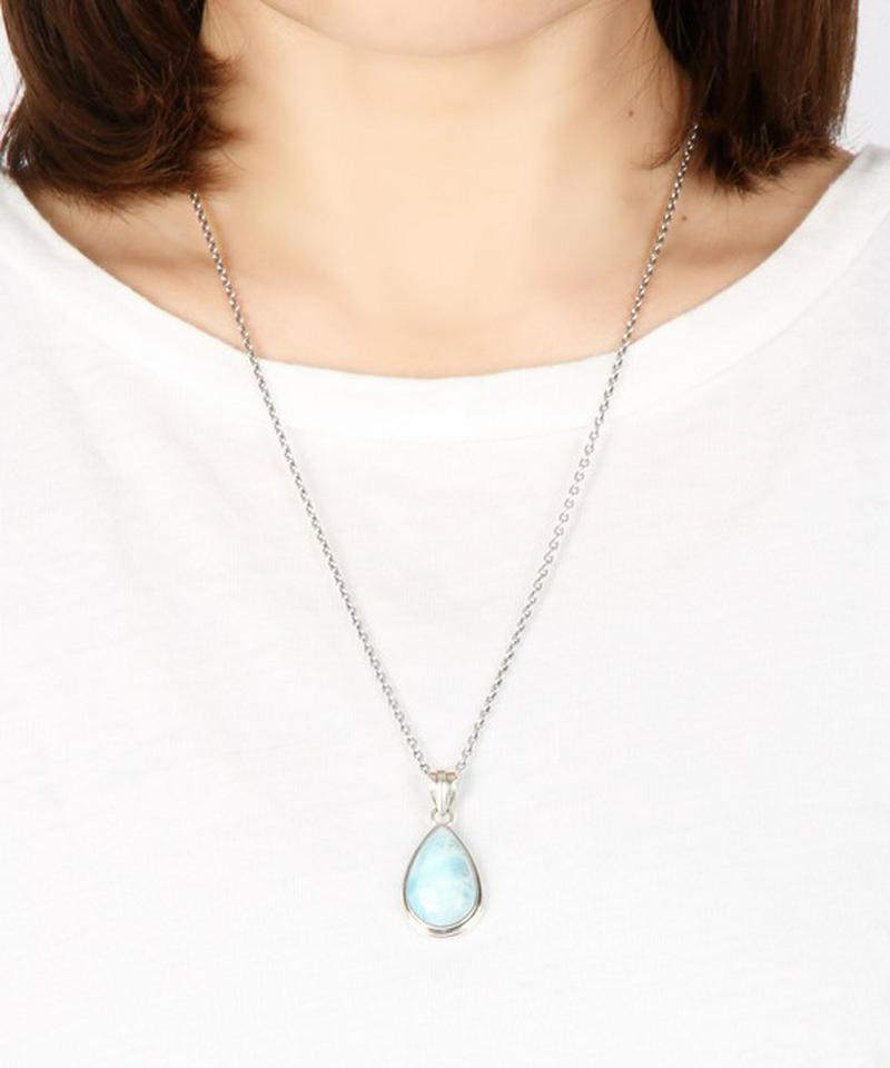【フランス買付】ラリマー×シルバー925ネックレス