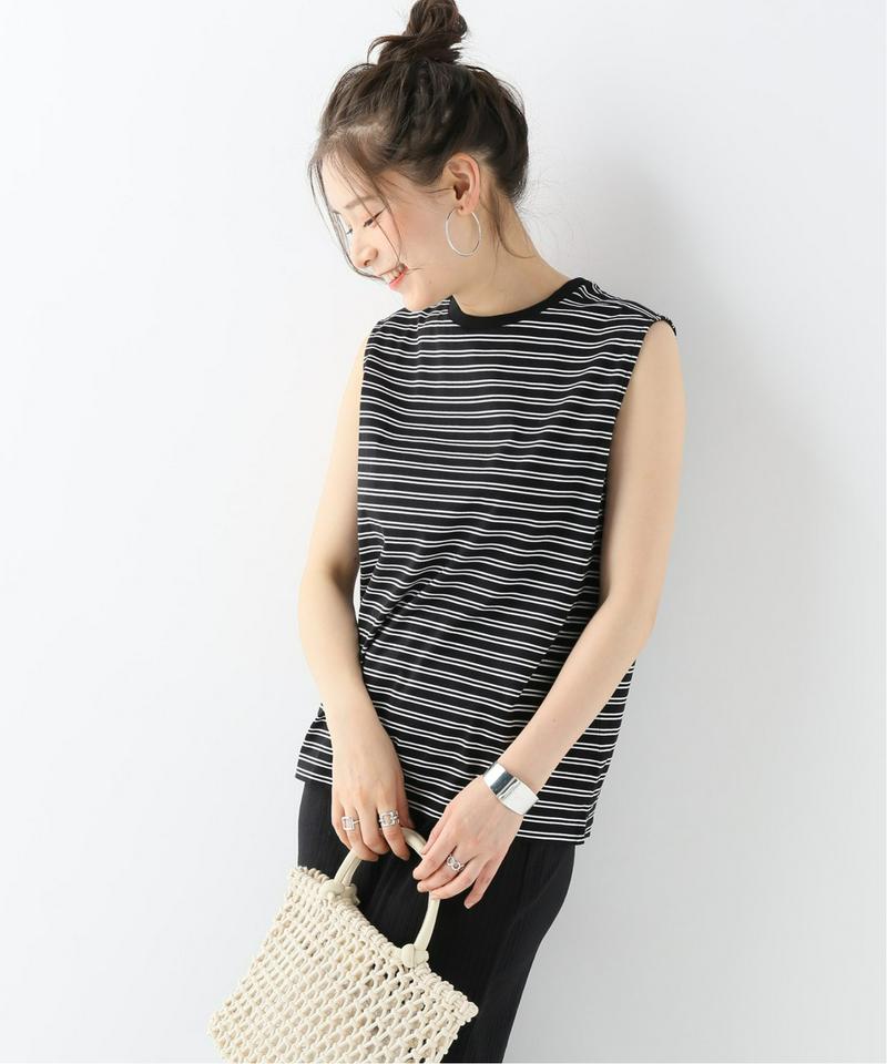 【NEU】100/2マルチボーダーノースリーブT