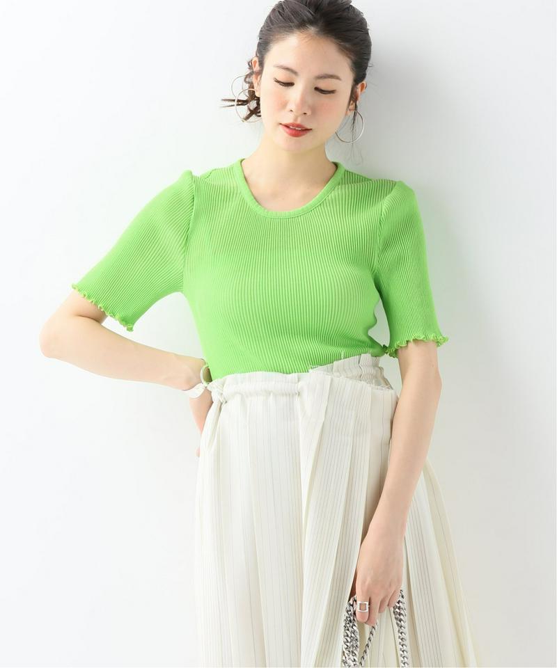 【PRISCAVera】 short Sleeve Pleated TOP：カットソー