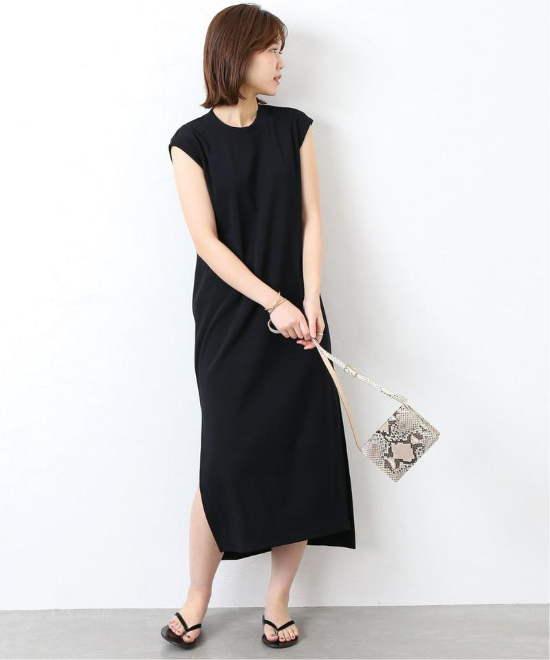 《WEB限定》JS+eテレコノースリーブワンピース