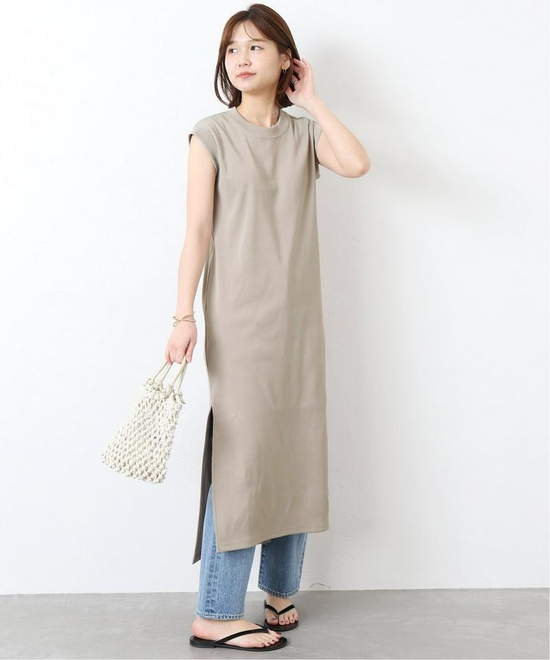 《WEB限定》JS+eテレコノースリーブワンピース
