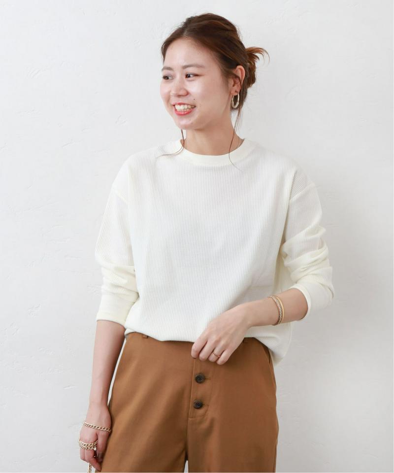 TCワッフルロングスリーブTシャツ◆