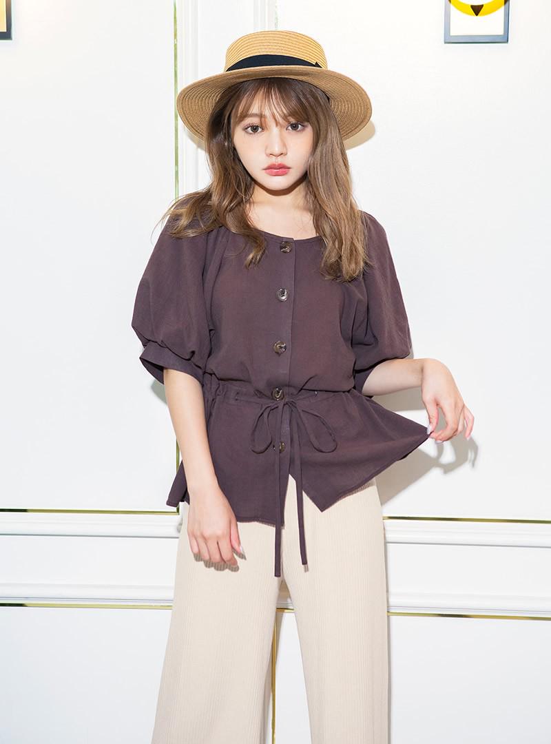 2Wayパフスリーブドロストトップス