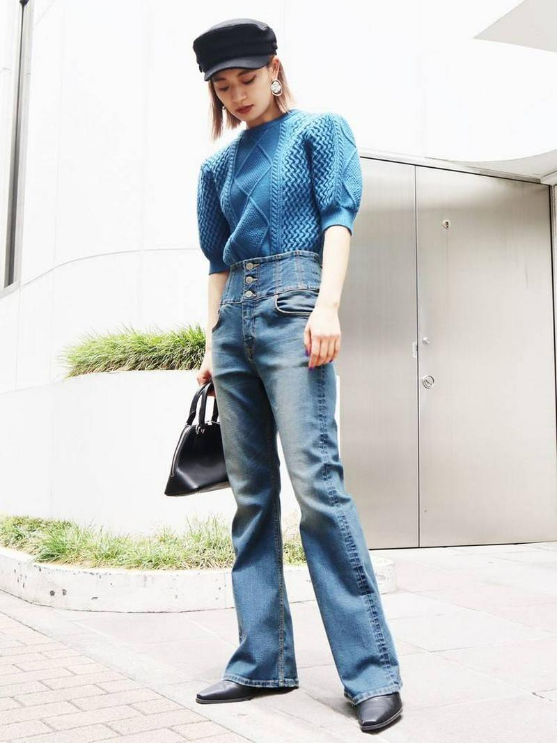 バルキーケーブルニットトップ