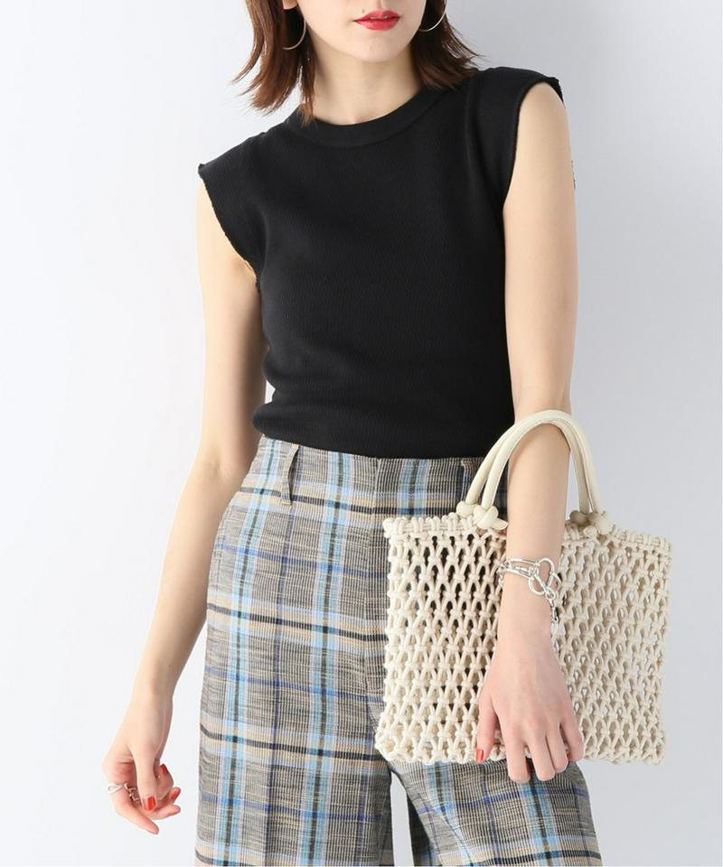 【CLANE/クラネ】 NO SLEEVE THERMAL TOPS：カットソー