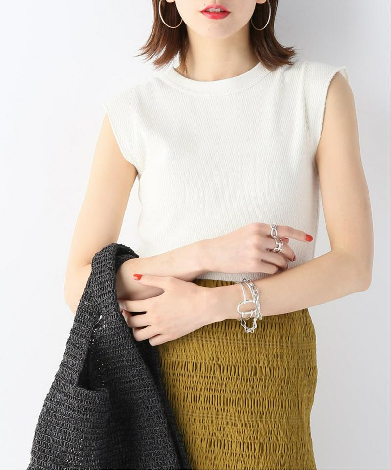 【CLANE/クラネ】 NO SLEEVE THERMAL TOPS：カットソー