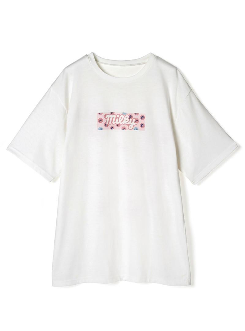 ペコちゃんコラボミルキーロゴＴシャツ