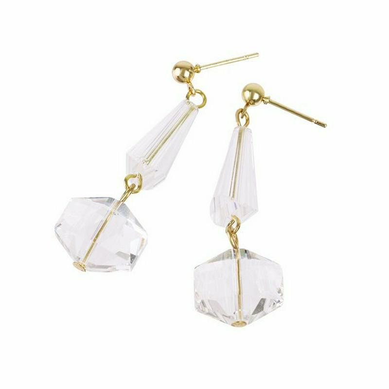 【Fashion The SALE】ピアス クリア シンプル ビジュー 揺れる 透明 安い 激安 LUPIS ルピス