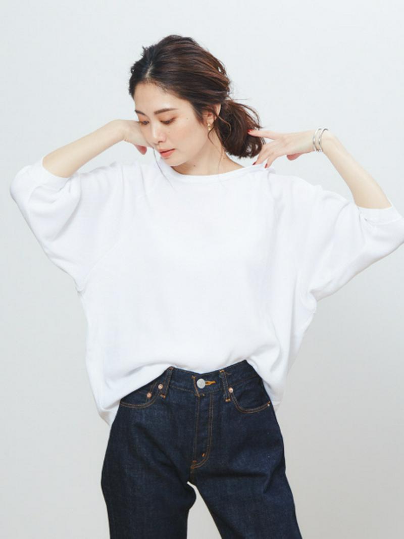【WEB限定】コットンワッフルプルオーバー