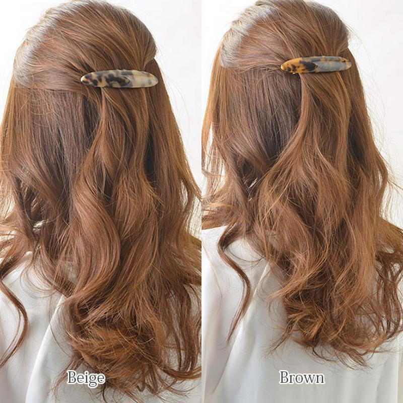 べっ甲風オーバルバレッタ ヘアアクセ ヘアアクセサリー H-604 レディース 大人っぽい シンプル かわいい おしゃれ プレゼント