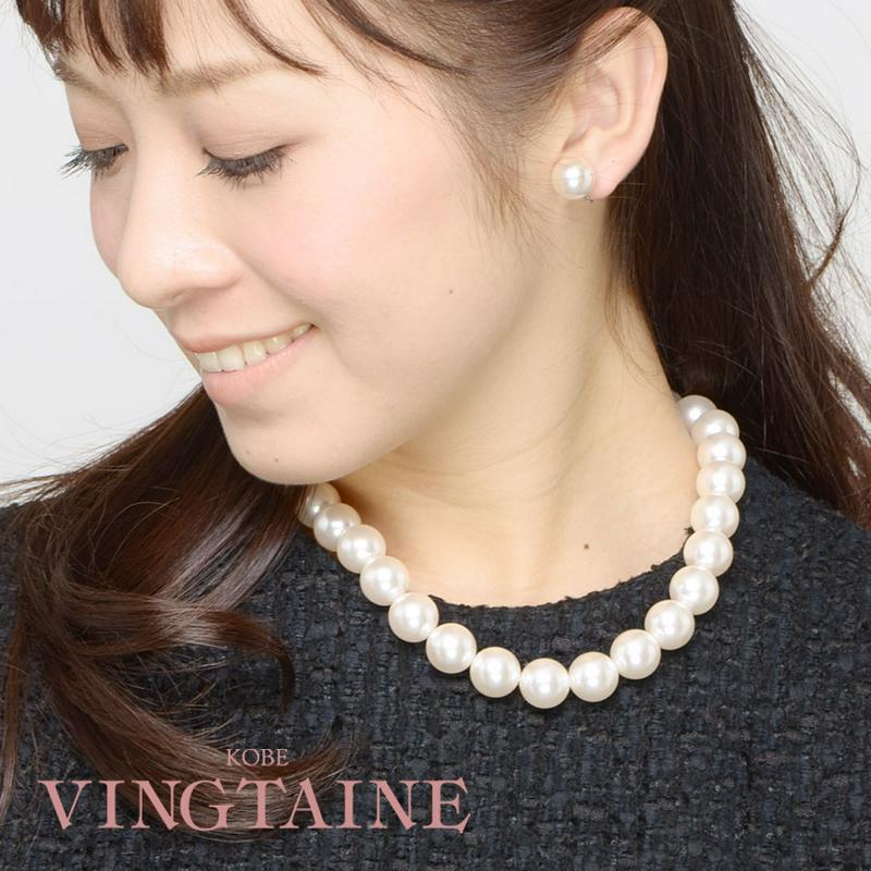 ショートパールネックレス（14mm） 入学式 卒業式 入園式　C14-17 レディース 大人っぽい シンプル かわいい おしゃれ プレゼント