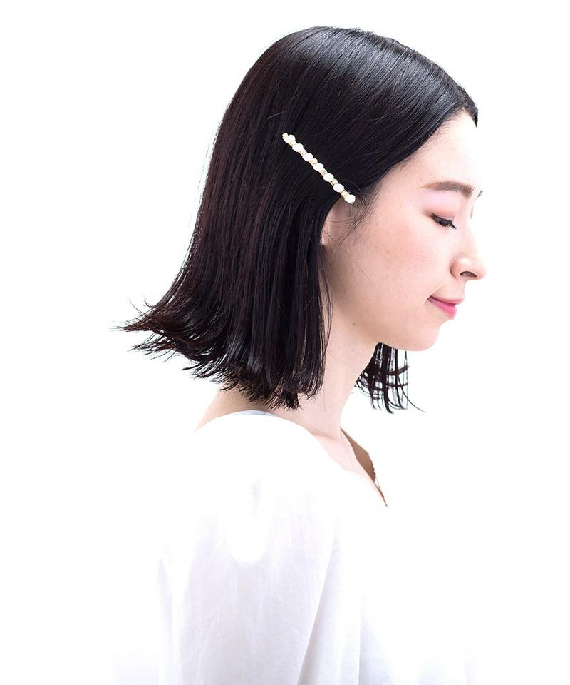 クリスタルビジューラインバレッタ 結婚式 二次会 ヘアアクセ ヘアアクセサリー H7257 レディース 大人っぽい シンプル かわいい おしゃれ プレゼント